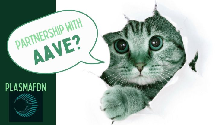 Meme image of partnership with AAVE