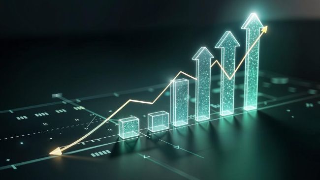 market showing in a graph illustration