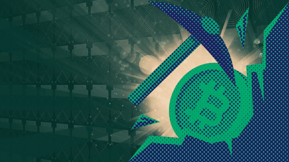 Bitcoin mining illustration