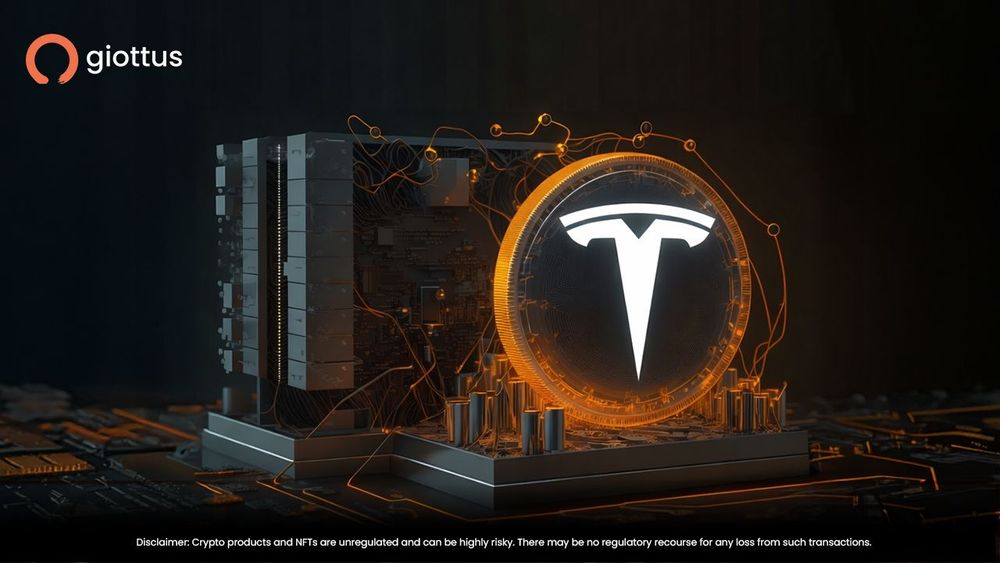 tesla perp on giottus with a network frame illustration