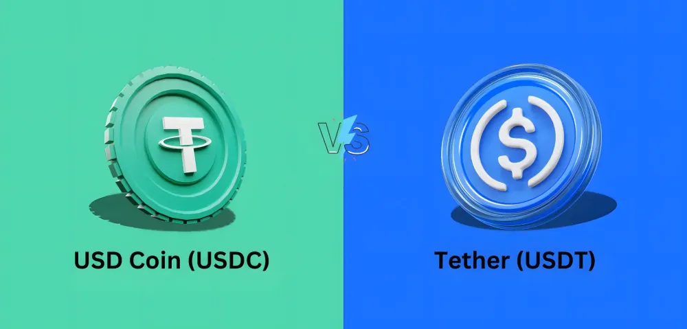 USDT and USDC token images